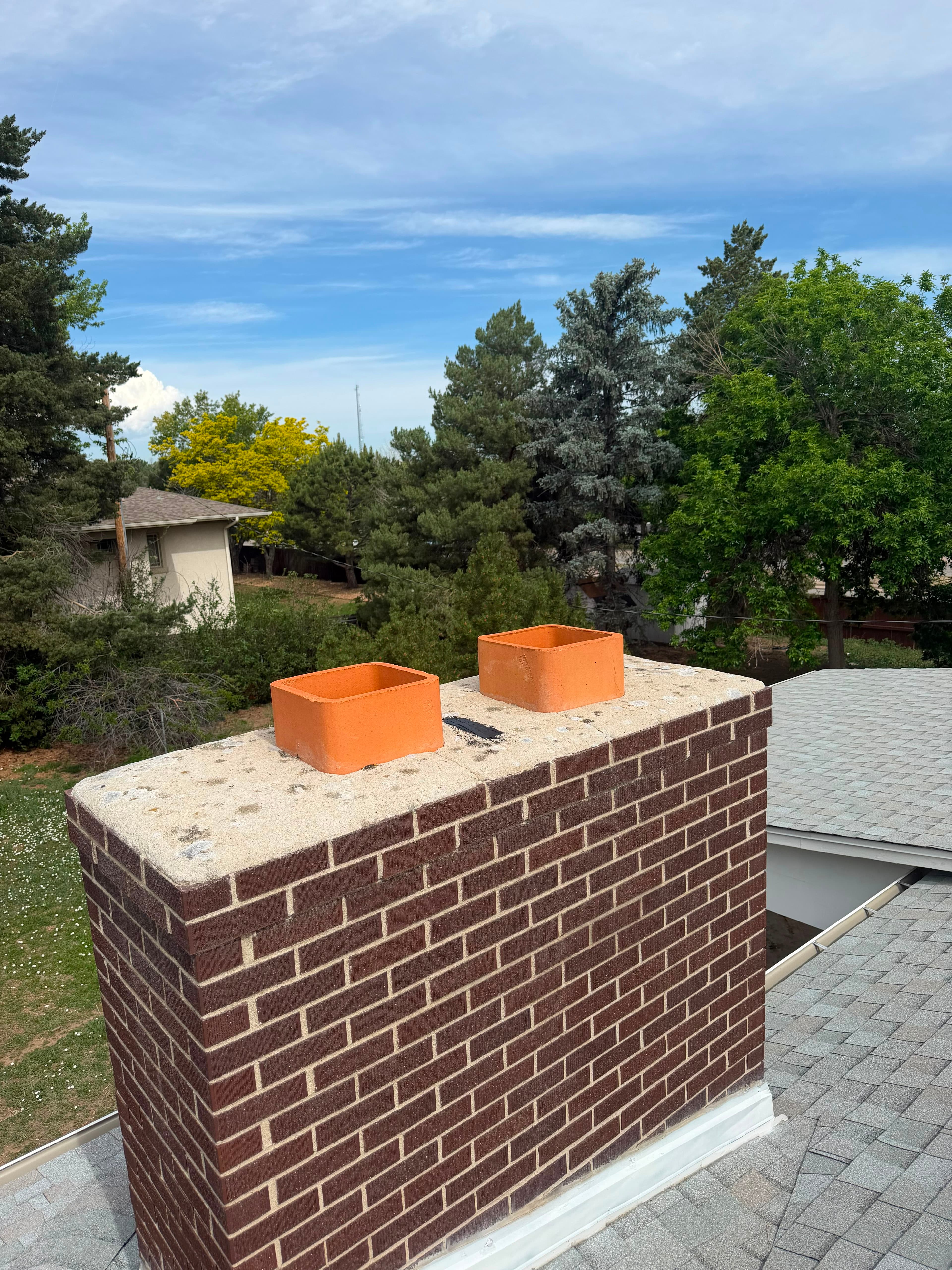Chimney before cleaning and repair