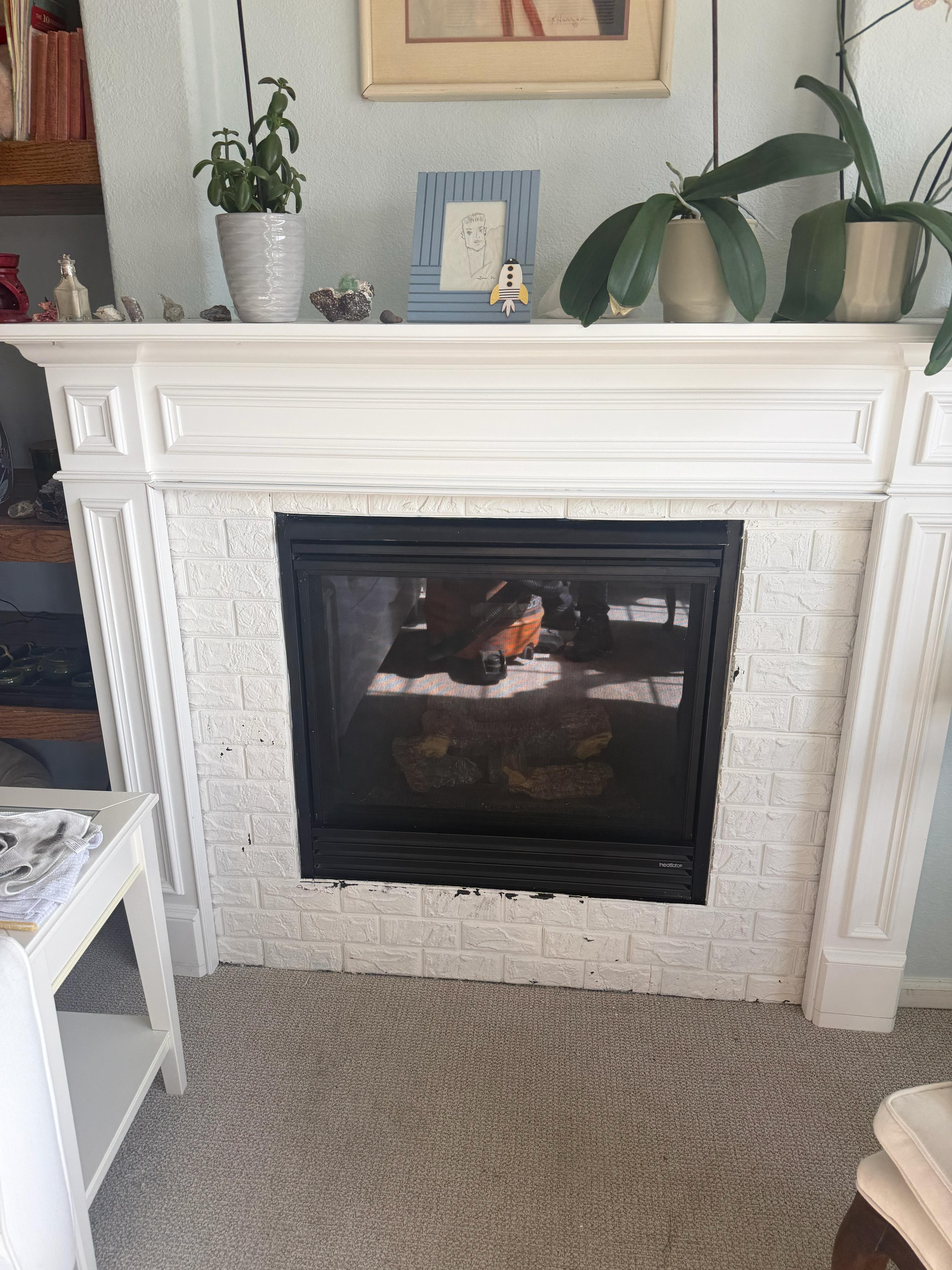 Gas fireplace insert serviced in a Front Range home
